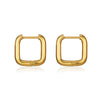 Stainless Steel Square Geometric Electroplated Women's Earrings