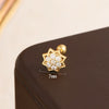 Stainless Steel Square Geometric Heart Shape Flower Electroplated Women's Earrings For Cartilage Piercing