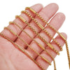 Stainless Steel Square Hiphop Style Totem Pattern Electroplated Diy Jewelry Chain Making Supplies For Necklace And Bracelet