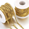 Stainless Steel Square Hiphop Style Totem Pattern Electroplated Diy Jewelry Chain Making Supplies For Necklace And Bracelet