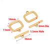 Stainless Steel Square Oil Pressure Ot Jewelry Tail Buckle Electroplated Diy Bracelet Connection Buckle Accessories