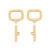 Stainless Steel Square Oil Pressure Ot Jewelry Tail Buckle Electroplated Diy Bracelet Connection Buckle Accessories