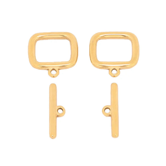 Stainless Steel Square Oil Pressure Ot Jewelry Tail Buckle Electroplated Diy Bracelet Connection Buckle Accessories