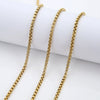 Stainless Steel Square Pearl Chain Electroplated Men's Jewelry Necklace Accessories