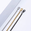 Stainless Steel Square Pearl Chain Necklace Hip Hop Jewelry Electroplated Geometry Style