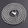 Stainless Steel Square Pearl Keel Chain Necklace Electroplated Gold Black Unisex Jewelry