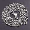 Stainless Steel Square Pearl Keel Chain Necklace Electroplated Gold Black Unisex Jewelry