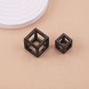 Stainless Steel Square Rubik's Cube Pendant Necklace Electroplated Jewelry Accessories