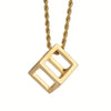 Stainless Steel Square Rubik's Cube Pendant Necklace Electroplated Jewelry Accessories