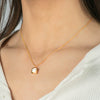 Stainless Steel Square White Motherofpearl Pendant Necklace Electroplating Women's Fashion Style