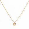 Stainless Steel Square White Motherofpearl Pendant Necklace Electroplating Women's Fashion Style