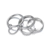 Stainless Steel Stacking Men's Rings Ins Punk Style Geometric Electroplated