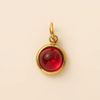 Stainless Steel Star And Drop Shape Pendant Necklace With Vacuum Electroplated 18K Gold Color And Zirconium Birthstone
