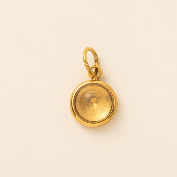 Stainless Steel Star And Drop Shape Pendant Necklace With Vacuum Electroplated 18K Gold Color And Zirconium Birthstone