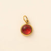 Stainless Steel Star And Drop Shape Pendant Necklace With Vacuum Electroplated 18K Gold Color And Zirconium Birthstone