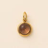 Stainless Steel Star And Drop Shape Pendant Necklace With Vacuum Electroplated 18K Gold Color And Zirconium Birthstone