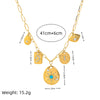 Stainless Steel Star And Drop Shape Pendant With Vacuum Plating And Electroplating For Myth And Magic Style