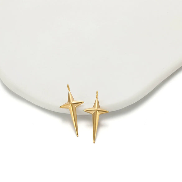 Stainless Steel Star Cross Shape Pendant Jewelry Accessories With Oil Pressure And Electroplating