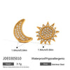 Stainless Steel Star Pattern Electroplated Earrings For Women