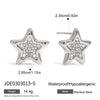 Stainless Steel Star Pattern Electroplated Earrings For Women