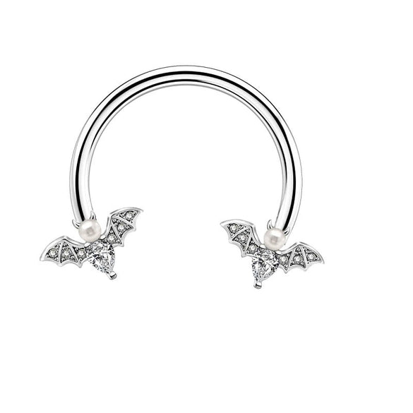 Stainless Steel Star Pattern Electroplated Nose Ring Ear Bone Ring Piercing Horseshoe Ring