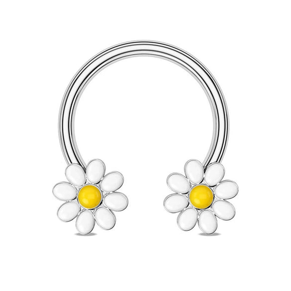 Stainless Steel Star Pattern Electroplated Nose Ring Ear Bone Ring Piercing Horseshoe Ring