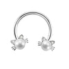 Stainless Steel Star Pattern Electroplated Nose Ring Ear Bone Ring Piercing Horseshoe Ring