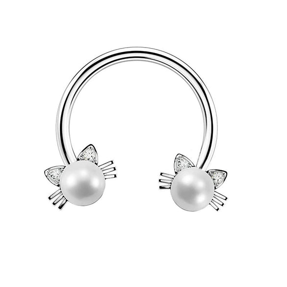Stainless Steel Star Pattern Electroplated Nose Ring Ear Bone Ring Piercing Horseshoe Ring