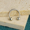 Stainless Steel Star Pattern Electroplated Nose Ring Ear Bone Ring Piercing Horseshoe Ring
