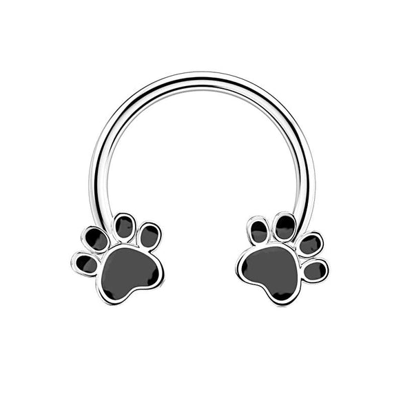 Stainless Steel Star Pattern Electroplated Nose Ring Ear Bone Ring Piercing Horseshoe Ring