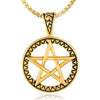 Stainless Steel Star Pendant Necklace For Men Simple Cast Jewelry With Six Pointed And Five Pointed Star Design