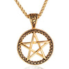 Stainless Steel Star Pendant Necklace For Men Simple Cast Jewelry With Six Pointed And Five Pointed Star Design