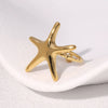 Stainless Steel Star Ring For Women Light Luxury Nonfading Electroplated Highend Jewelry