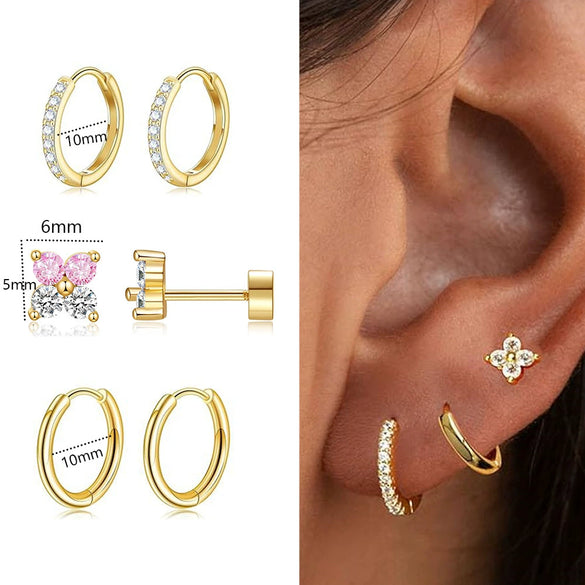 Stainless Steel Star Shape Earrings For Women