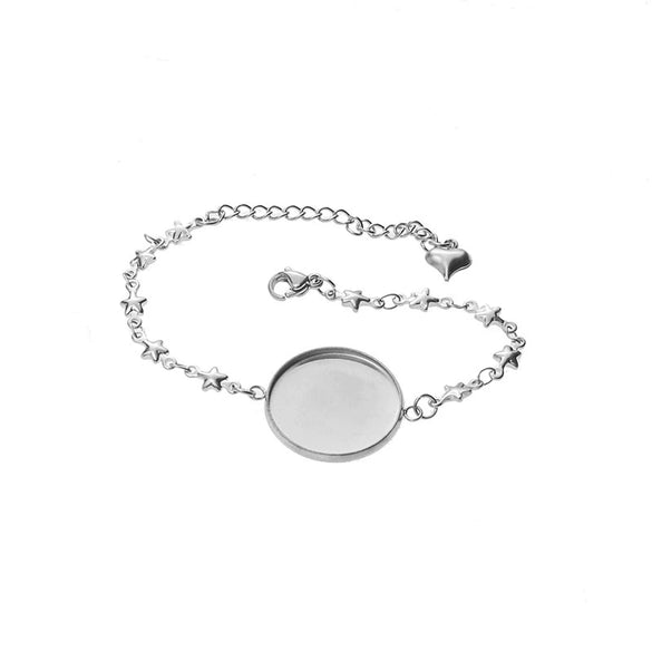 Stainless Steel Star Shape Electroplating Diy Handmade Jewelry Accessories Tray Bracelet Pieces