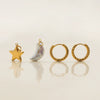 Stainless Steel Star Shape Light Luxury Electroplated Ear Cuffs For Women