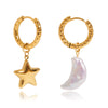 Stainless Steel Star Shape Light Luxury Electroplated Ear Cuffs For Women