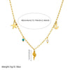Stainless Steel Starfish Anchor Conch Pendant Necklace With Box Chain Electroplated For Women Personality Animal Style