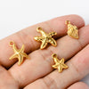 Stainless Steel Starfish And Conch Jewelry Accessories For Bracelet Making With Electroplating Process