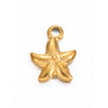 Stainless Steel Starfish And Conch Jewelry Accessories For Bracelet Making With Electroplating Process