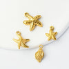 Stainless Steel Starfish And Conch Jewelry Accessories For Bracelet Making With Electroplating Process