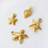 Stainless Steel Starfish And Conch Jewelry Accessories For Bracelet Making With Electroplating Process