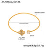 Stainless Steel Starfish Flower Shell Opening Fine Circle Bracelet With Electroplating Design