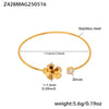 Stainless Steel Starfish Flower Shell Opening Fine Circle Bracelet With Electroplating Design