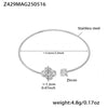 Stainless Steel Starfish Flower Shell Opening Fine Circle Bracelet With Electroplating Design