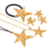 Stainless Steel Starfish Hair Ring And Hair Rope Hair Accessories With Electroplating Design