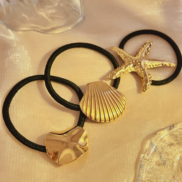 Stainless Steel Starfish Hair Ring Electroplated Fashion Natural Style