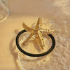 Stainless Steel Starfish Hair Ring Electroplated Fashion Natural Style
