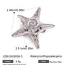 Stainless Steel Starfish Hammer Pattern Ocean Style Brooch With Electroplating For Women