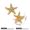 Stainless Steel Starfish Inlaid Pearl Electroplated Handmade Accessories